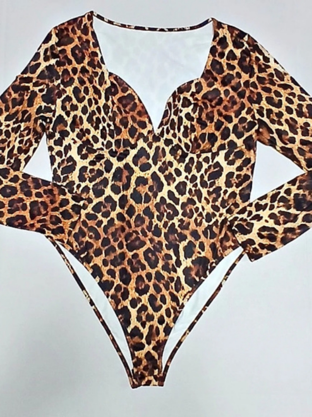 Shein Leopard Print One Piece/Bodysuit Size XL